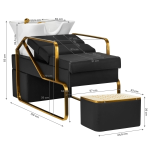 GABBIANO HAIR WASH UNIT EMMA BLACK GOLD (141273)