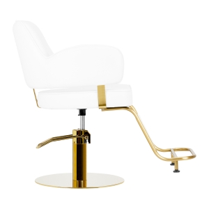 Hairdressing chair Gabbiano Linz NQ Gold White  (148061)