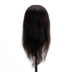 Gabbiano WZ1 hairdressing training head, natural hair, color 1#, length 16" (148398)