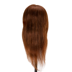Gabbiano WZ1 hairdressing training head, natural hair, color 4#, length 16" (148399)