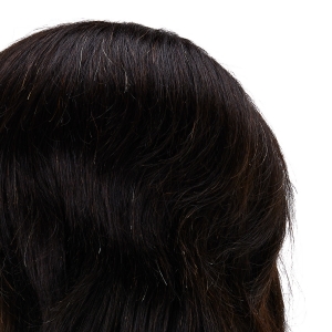 Gabbiano WZ3 hairdressing training head, natural hair, color 1#, length 8" (148405)