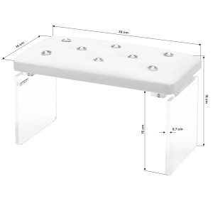 Momo Diamond manicure support stand Velour Ecru (148163)