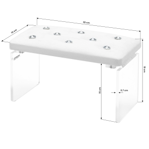Momo Diamond manicure support stand Velour white (151057)