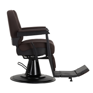 Gabbiano barber chair Bruno with black frame Brown  (153408)