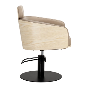 Gabbiano Wratislavia hairdressing chair beige black base  (154164)
