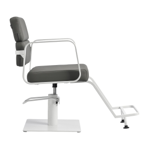Gabbiano hairdressing chair Porto white gray  (154142)