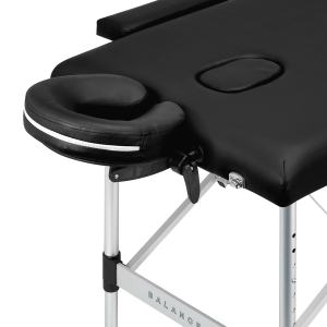 BALANCE aluminium folding massage table 2 segment black (155271)