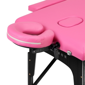 BALANCE wooden folding massage table 2 segment pink and black  (155283)