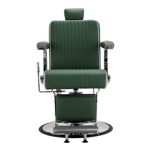 Gabbiano Visionerio barber chair green chrome frame (155243)