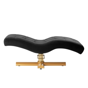 Sillon Corona eyelash treatment chair, black with gold base (155740)