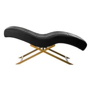 Sillon Alba black eyelash treatment chair with gold base (155738)