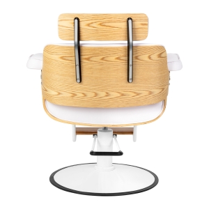 Hairdressing chair Gabbiano Florencja in white with a white base (155653)