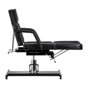 Hydraulic pedicure beauty chair Sillon 210 with rocking function and split footrest black (155680)