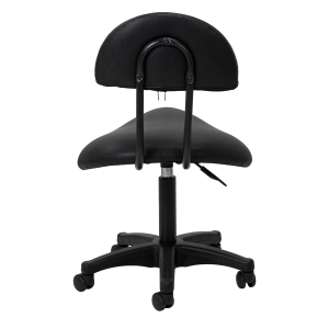 Cosmetic stool 6001 black with a black base (155811)