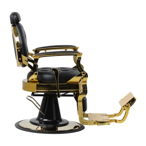 Barber chair Gabbiano Niccolo black with gold base (155917)