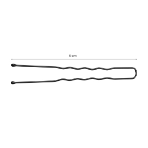 Hairdressing buns for hair e-65 300 pieces 6 cm black (133258)
