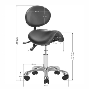 ACTIVESHOP Cosmetic stool 1025 black giovanni