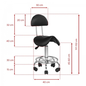 ACTIVESHOP Cosmetic stool 6001 black