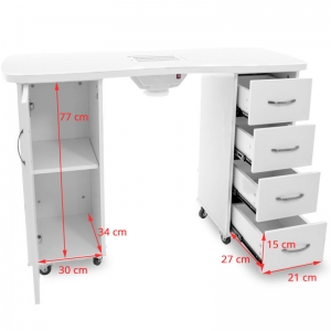 ACTIVESHOP Desk 2027 white two cabinets with an absorber