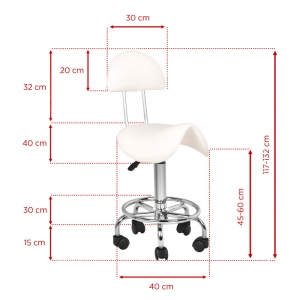 ACTIVESHOP Cosmetic stool 6001 white