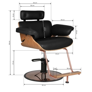 ACTIVESHOP Gabbiano hairdressing chair florence black