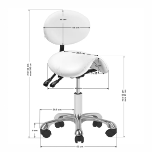ACTIVESHOP Cosmetic stool 1025 white giovanni