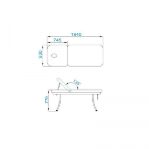 Massage bed azzurro 328 white (111343)