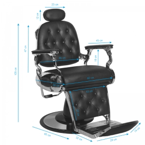 Gabbiano barber chair francesco black (124719)