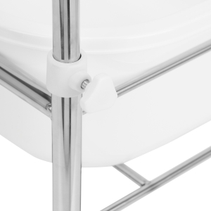 Pedicure tray on wheels, chrome (126249)