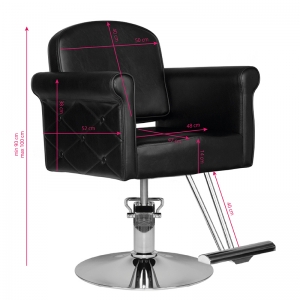 Hair system hairdressing chair hs69 black (126389)