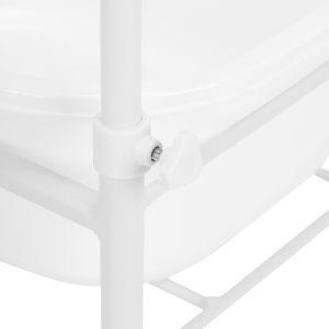 White pedicure tray on wheels (126397)