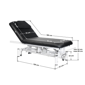 Electric bed for massage azzurro 684 1 strong black (126477)