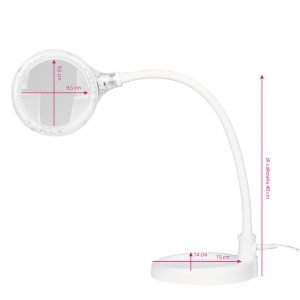 Elegant 2014-2r 30 led magnifier lamp smd 5d with a stand and a clip on the desk (127412)