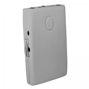 Folding massage table, aluminum, 2-section, gray, comfort (130826)