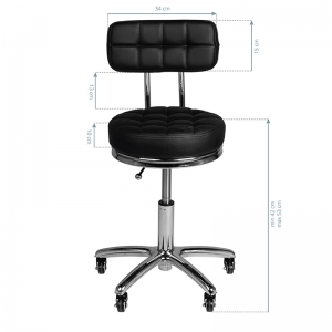 Cosmetic stool am-877 black (131987)