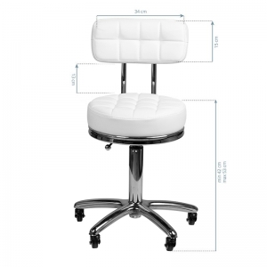 Cosmetic stool am-877 white (131986)