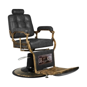 Gabbiano barber chair Boss HD Old Leather black (131780)