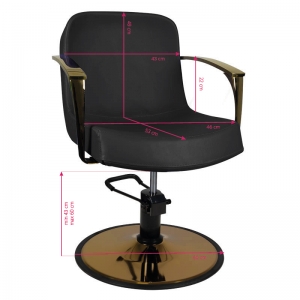 Gabbiano styling chair golden Bologna black (132661)