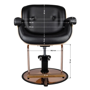 Gabbiano black venice barber chair (133142)