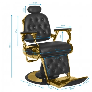 Gabbiano Barber Chair Grancesco black and gold (133777)