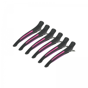 Clamps hairdressing clips for hair e-13 6 pcs 11.5 cm mix neon (133247)