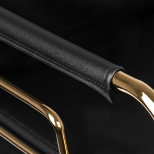 GABBIANO HAIRDRESSING CHAIR PRATO GOLD - BLACK (137106)