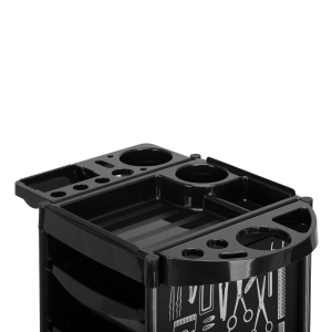 GABBIANO HAIRDRESSER TROLLEY X11-9 BLACK GRAPHICS (142964)