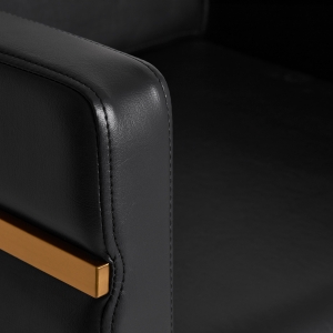 Gabbiano hairdressing chair Toledo gold black (146708)