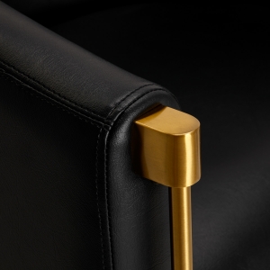 Hairdressing chair Burgos black gold   (148030)