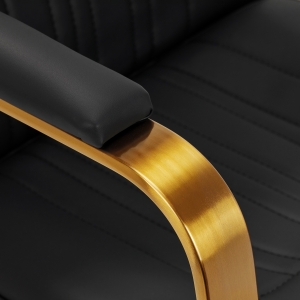 Gabbiano Acri hairdressing chair gold – black (147319)