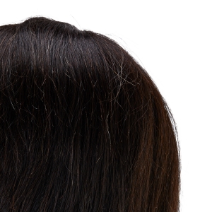 Gabbiano WZ1 hairdressing training head, natural hair, color 1#, length 16" (148398)