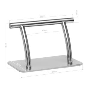 Hairdressing footstool L005S silver (149592)