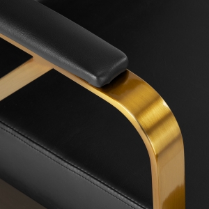 Gabbiano hairdressing chair Genua gold black (148036)