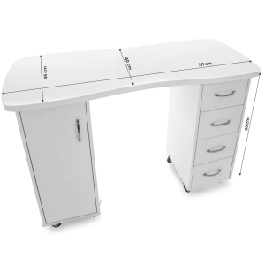 Desk 2027 white two cabinets  (149511)